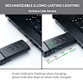 Miniatyrbillede 4 af 6: Bærbar genopladelig bog lys med 3 lys tilstande clip-on LED læse lys til bøger justerbar lysstyrke læse lys