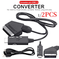 Miniatyrbillede 2 af 8: 2 stykker Scart Til HDMI 1080P Audio Video Konverter Kabel 1M Adapter