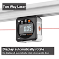 Miniatyrbillede 2 af 6: Laser Digital Protractor Inklinometer Laser Level Lineal USB Opladbar