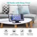 Miniatyrbilde 4 av 6: LED Digital Projeksjon Alarm Klokke Bord Elektronisk Alarm Klokke med Projeksjon FM Radio Tid Projektor