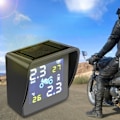 Miniatyrbild 3 av 5: USB Solar laddning LCD Motorcykel TPMS Däck Tryck Däck Temperatur övervakning larm system med 2 sensorer
