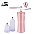 Miniatyrbild 6 av 9: Rosa Mini luft kompressor kit luftborste färg spray pistol luftborste för nagelkonst tatuering hantverk
