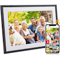 Miniatyrbillede 1 af 6: Digital Billed Frame 10,1 Tommer 32GB Smart WiFi Digital Foto Frame med 1280x800 IPS HD Touch Skærm Væg Montagelig