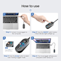 Miniatyrbild 5 av 6: 2 i 1 USB Mus Jiggler Oupptäckbar Mouse Flyttare Automatisk Dator Mus Mover Jiggler
