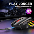Miniatyrbild 2 av 5: Laddningsbar trådlös mus spelare för dator  RGB spel mus Bluetooth USB mus