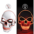 Pikkukuva 1 / 4: Neon Led Skull Maski Terror Party Maski Ghost Pää Skeleton LED Luminous Mask