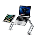 Miniatyrbild 1 av 8: Laptop Stativ Klämma Surfplatta Höjning Stöd Hållare Bok Fäste Skrivbord Säng Lat Stativ 360°Roterande