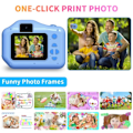 Pikkukuva 4 / 5: Lapset's Instant Print kamera 1080P selfie video lapsi kamera