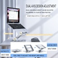 Miniatyrbillede 3 af 7: Bærbar computer stander drejelig notebook holder løftbar stander