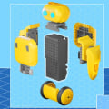 Miniatyrbild 6 av 7: RC Intelligent Robot Elektrisk Byggnadsblock Klossar Bil Teknisk APP Programmering Fjärrkontroll Barn leksaker