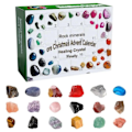 Miniatyrbilde 8 av 8: Jul Advent Kalender Edelstein Samling Tell Ned til jul Stener Mineraler Fossiler Advent Kalender Leketøy Gaver