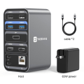 Miniatyrbillede 2 af 10: Docking station 4K/60Hz Dual Monitor Skærm Med 2 HDMI VGA RJ45 USB C Splitter Hub