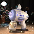 Miniatyrbild 2 av 11: Bubbla maskin raket  helautomatisk 12 hål form  rymdman blåsare med ljus