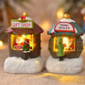 Miniatyrbilde 3 av 9: Jul pynt snø hus landsby harpiks snø landsby pynt juletema håndverk