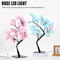 Miniatyrbillede 5 af 8: 24 LED Rose Træ Lys USB Stik Bord Lampe Fe Blomster Nat Lys
