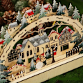 Miniatyrbilde 5 av 5: Cross border jul trepynt LED belysning jule landsby butikk vindu display