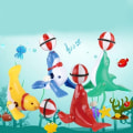 Miniatyrbild 3 av 6: Söt Sjö Lejon Wind Up Leksaker Baby Bad Leksaker Plast Clockwork Pool Leksak Rolig Vatten Leka Spel Pedagogiska leksaker för barn