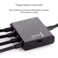 Pikkukuva 3 / 7: RYRA 4 Port Mikro USB 2.0 HUB 4-IN-1 OTG keskitin virta sovitin kaapeli Android puhelimelle tabletille PC