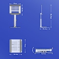 Miniatyrbillede 4 af 7: Legering Sklidende stang tilbagetrækbar foldbar tablet stander holder