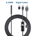 Pikkukuva 1 / 5: Teollisuus Endoskooppi kamera IP67 Vedenpitävä 5,5mm 7mm 3IN1 Android puhelimille PC USB Endoskooppi kamera