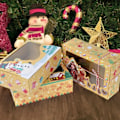 Miniatyrbillede 5 af 7: 3 stykker Mix Style Kraft Papir Æske Jule Småkage Æsker Donut Gave Æsker