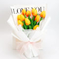 Miniatyrbillede 2 af 11: 5 stykker tulipan kunstige blomster ægte touch buket falske blomster dekoration