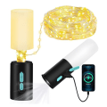Miniatyrbild 1 av 6: Camping String Lights med Camping Lantern 4 in 1 Design Camping Lights