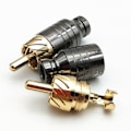 Miniatyrbillede 2 af 6: 4 stk. Luksus lodning RCA stik stik stik højttaler lyd output/Input adapter stik forgyldt belagt