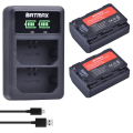 Miniatyrbillede 9 af 9: Batteri  LED Dual USB Oplader til Sony kamera