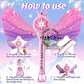 Miniatyrbillede 6 af 7: Bubble Wands for Børn Piger Light Up LED Lyd Bubble Gun Bubble Machine for Børn