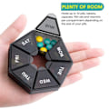 Miniatyrbild 7 av 7: Pill fodral plast 7 dagar tablett godis box bärbar förvaring tablett hållare researrangör piller dispenser