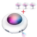 Miniatyrbild 7 av 7: Husdjur Svängskiva Fångande Träning Leksaker USB Laddning Katt Teaser Utbytbar Fjäder Interaktiv Auto Katt Toy Smart Teaser