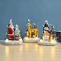 Miniatyrbilde 3 av 6: Jul pynt nissen snømann hjort lysende pynt harpiks håndverk jule gaver