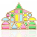 Miniatyrbild 7 av 9: Trä regnbåge stapling block kreativt färgstarkt lärande och pedagogiskt byggande byggande leksaker set för barn