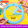 Miniatyrbillede 2 af 8: 360-graders Pointer Protractor Lineal Måle værktøj