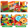Miniatyrbillede 7 af 10: Marmor Race Løb Big Blok Kompatibel by Bygningsklodser Tragt Slide Blocks DIY Big Bricks Legetøj