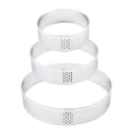 Miniatyrbilde 9 av 10: Rustfritt stål Terte Mugg Ring Tartlet Kake Mousse Mopper Cookies Pay Circle Cutter