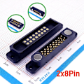 Miniatyrbild 7 av 7: 1 bit Dubbel rad Hög ström Magnetisk Pogo Pin kontakt