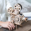 Miniatyrbilde 5 av 6: 3D Hånd Sveiv Film Projektor Tre Modell Bygningssett