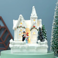 Miniatyrbild 5 av 7: Jul By Vit Underbart Hus  Byggnad Semester Dekorationer Harts Jul Träd prydnad