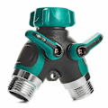 Miniatyrbilde 1 av 5: Hage Vanning Toveis Slange Splitter Kobling 3/4 Tommer Hage Kran Vann Splitter Y Conector Drypp Vanning Adapter