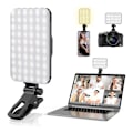 Miniatyrbild 1 av 7: Minifokus Selfie Ljus 60 LED 2200mAh Uppladdningsbar Cell Phone Fill Light 7 Modes 10-Level Lightness, Portable Clip-on Light
