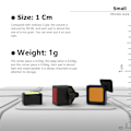 Miniatyrbilde 3 av 7: Mini Magic Cube Tiny 3x3 Professional 1 CM Speed Cube Magic Cube Puzzle Blå Rosa Svart Leker