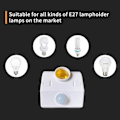 Miniatyrbillede 4 af 6: E27 LED 220V 110V Interface PIR Motion Sensor Switch Human Krop Sensor Lampe Holder