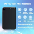 Miniatyrbilde 5 av 6: USB Flash 64G Digital Stemme Aktivert Opptakere Supertynn Mini Body 50H Kontinuerlig Diktafon Lyd Opptak enhet