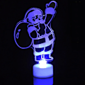 Miniatyrbilde 4 av 10: LED jul pynt natt lys blinker jul nissen snømann jul tre lys lampe
