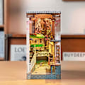 Miniatyrbillede 10 af 10: Robotime Rolife DIY Book Nook Japanese Sakura Densya in Books Serie Træ Miniature Hus