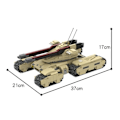 Miniatyrbilde 1 av 4: Klassisk Brick Tank Modell Bygning Klosser High-tech Hær Soldat MK-3 M1A2 Abrams Tank Leketøy