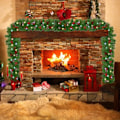 Miniatyrbilde 4 av 9: LED Blomster Garland Krans For Dører Hengende Jule Ornamenter Kunstig Xmas Tre Jule Dekorasjon