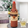 Miniatyrbild 7 av 8: Handgjord jul tröja vin flaska överdrag till jul dekorationer